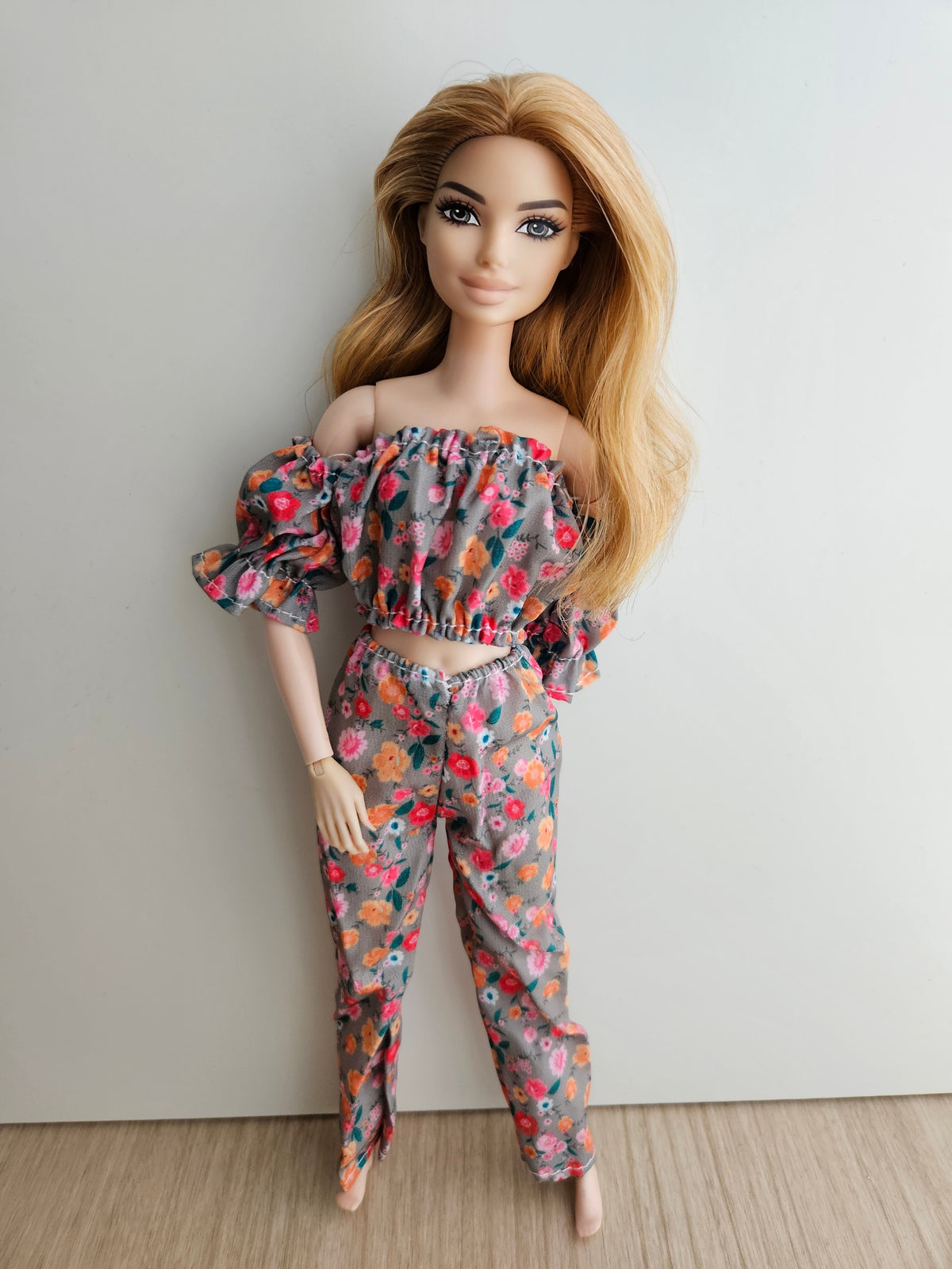 Off-Shoulder Two-Piece Set For Dolls