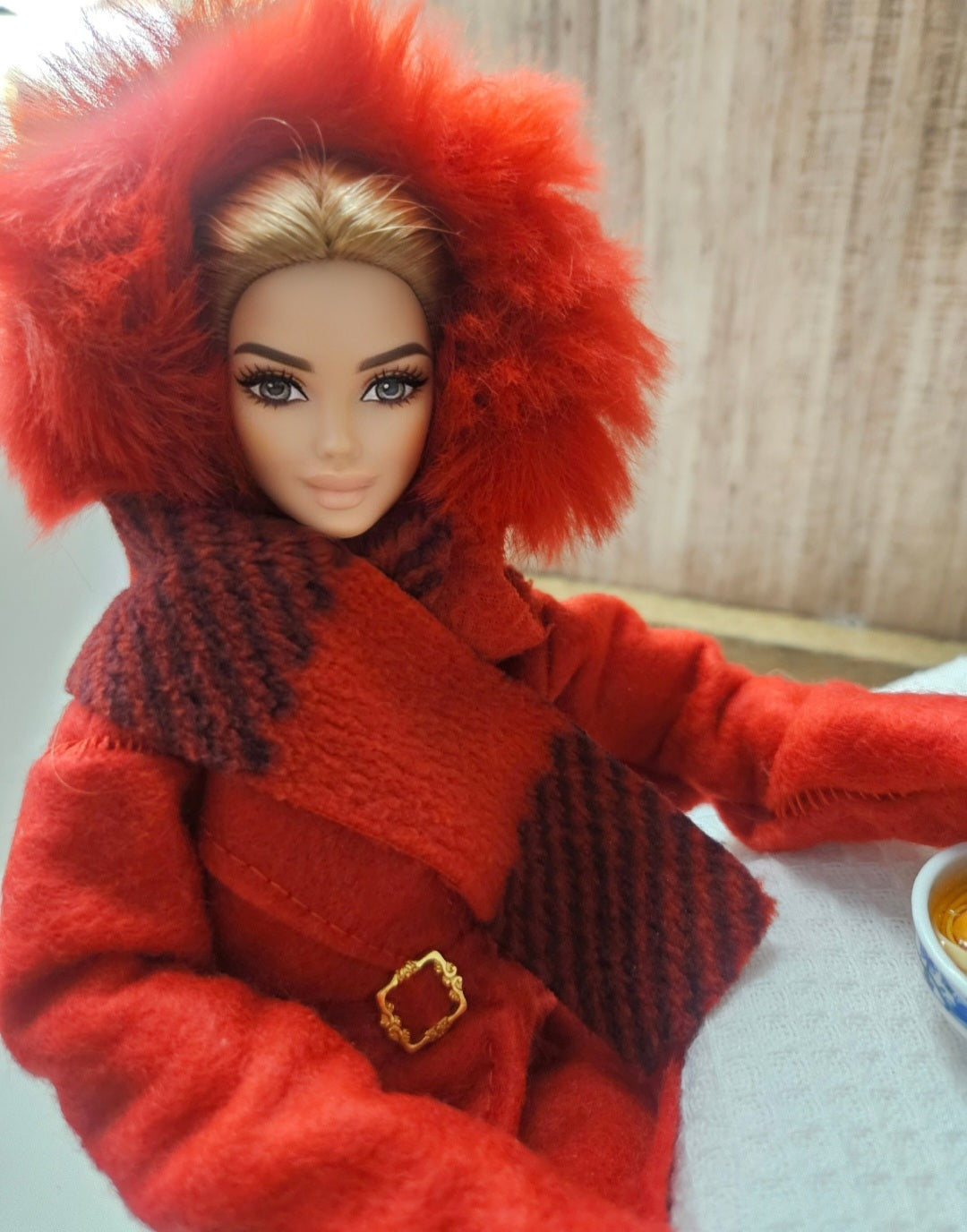 Winter Red Doll Outfit