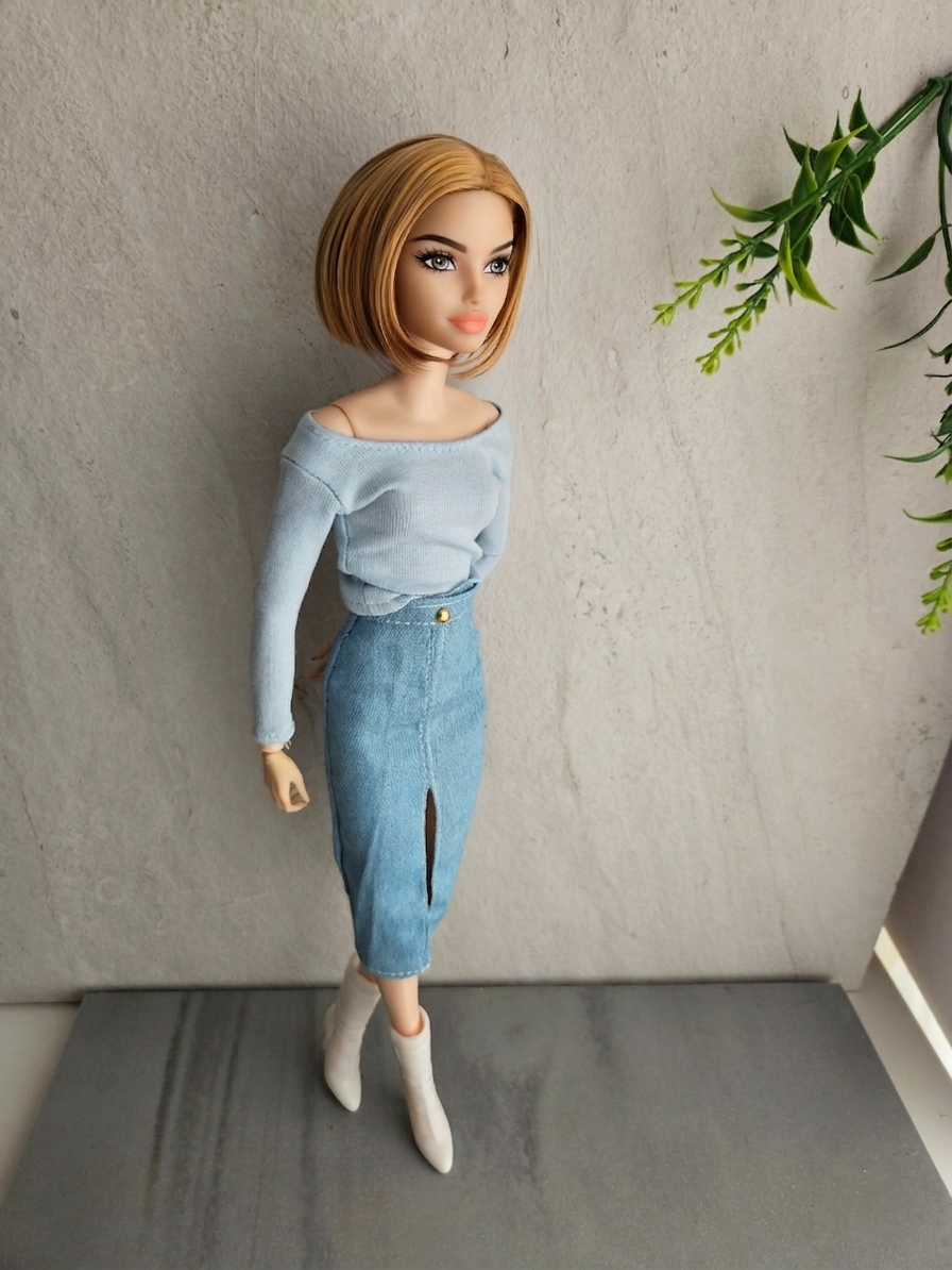 Denim Skirt Set