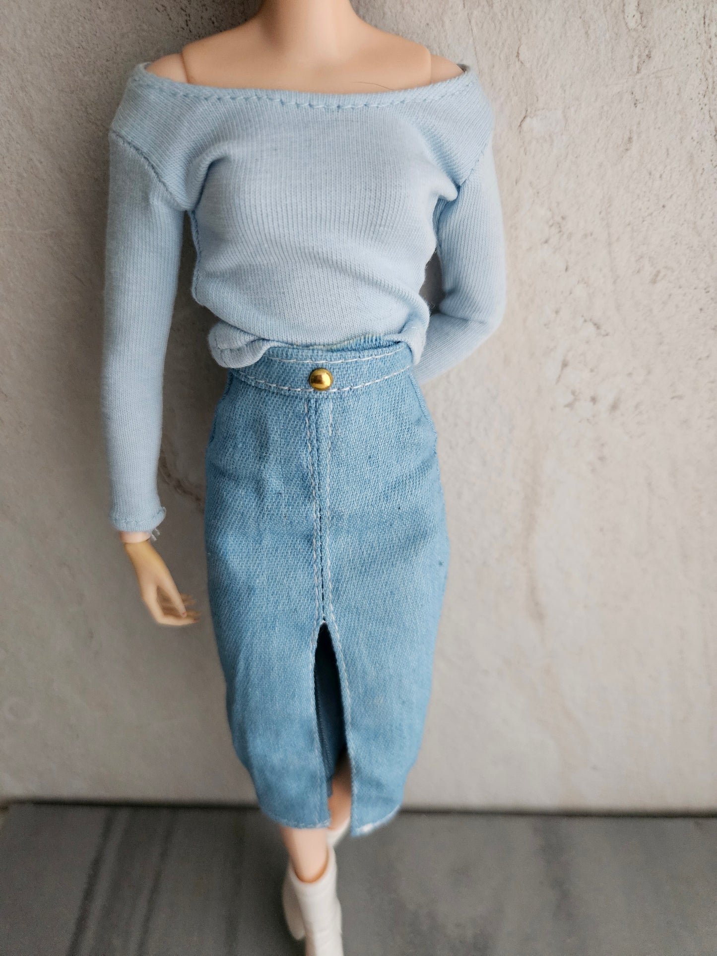 Denim Skirt Set