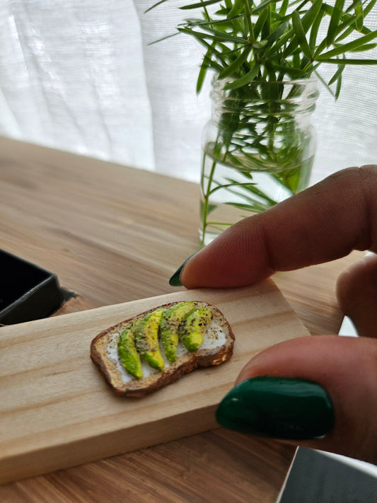 Polymer Clay Miniature Avocado toast