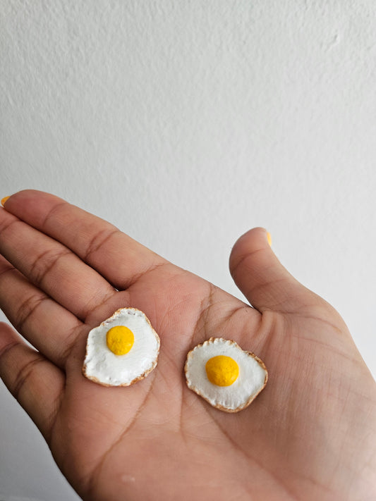 Polymer Clay Miniature Fried Egg Piece