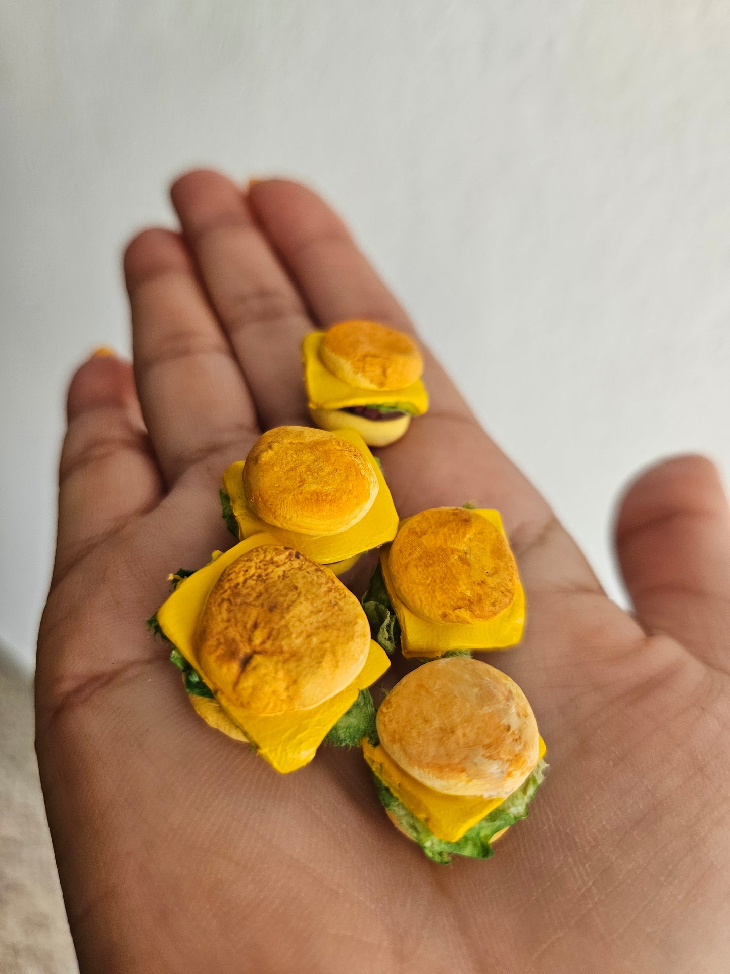 Polymer Clay Miniature Burger Piece