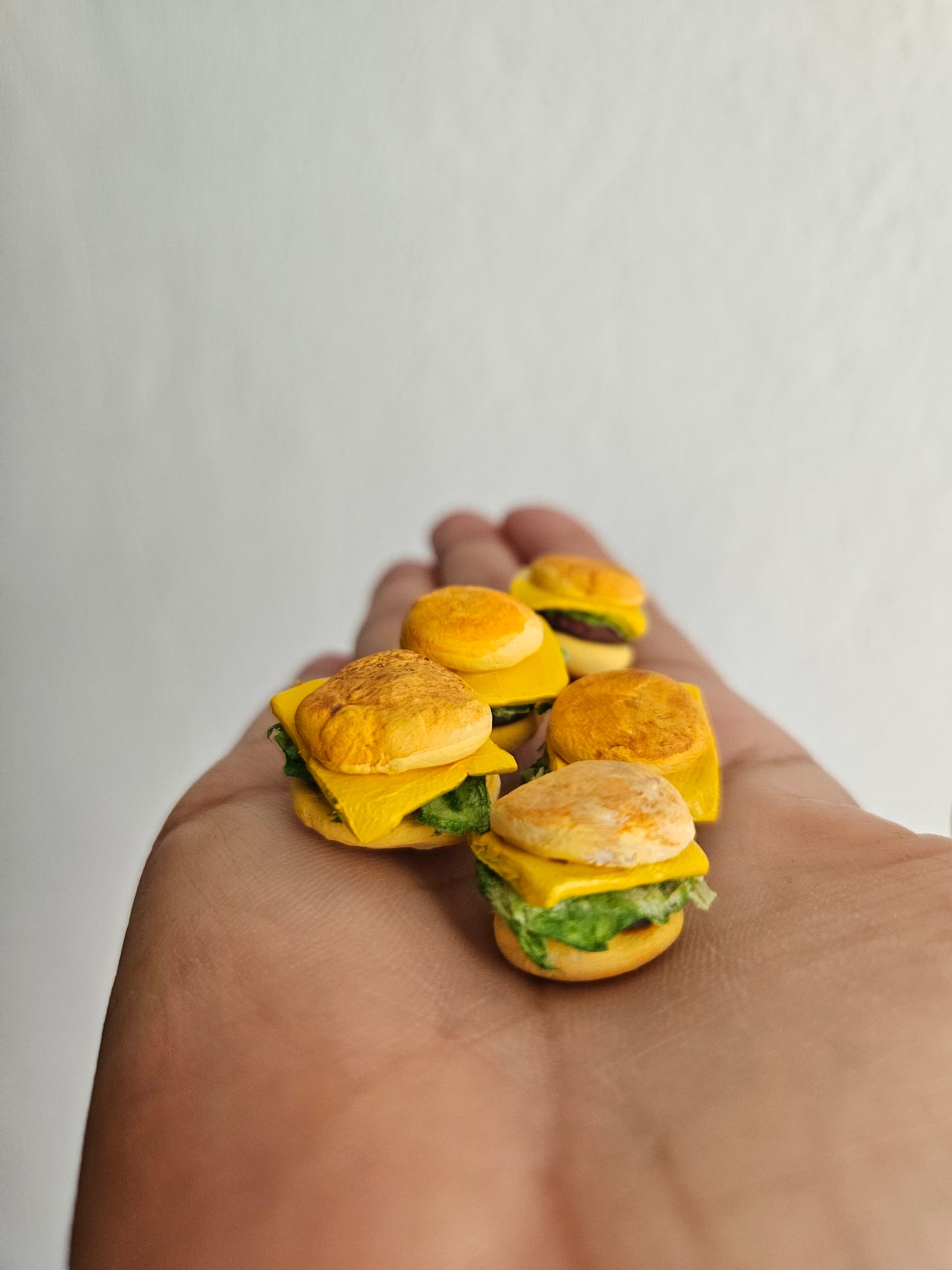 Polymer Clay Miniature Burger Piece