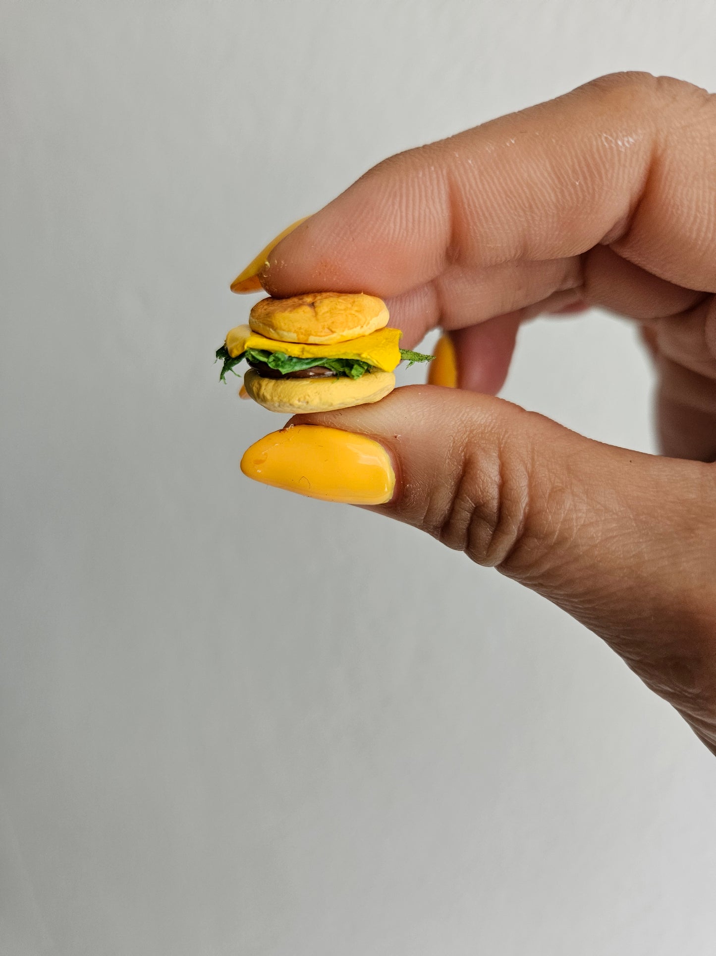 Polymer Clay Miniature Burger Piece