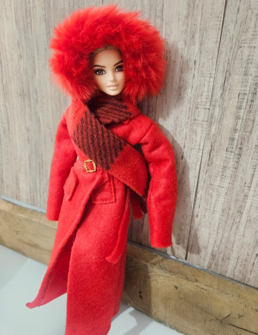 Winter Red Doll Outfit