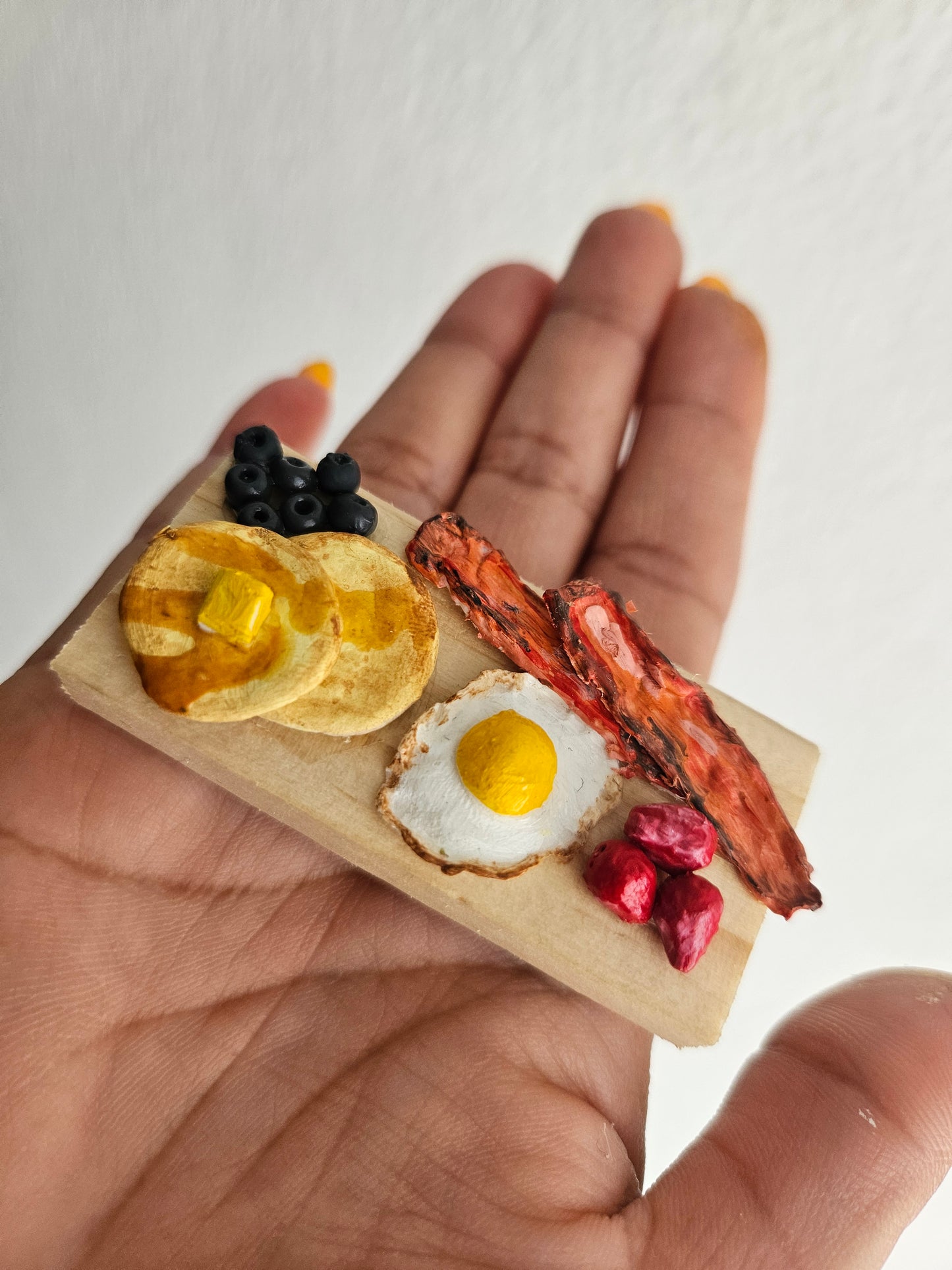 Polymer Clay Miniature Bacon Breakfast