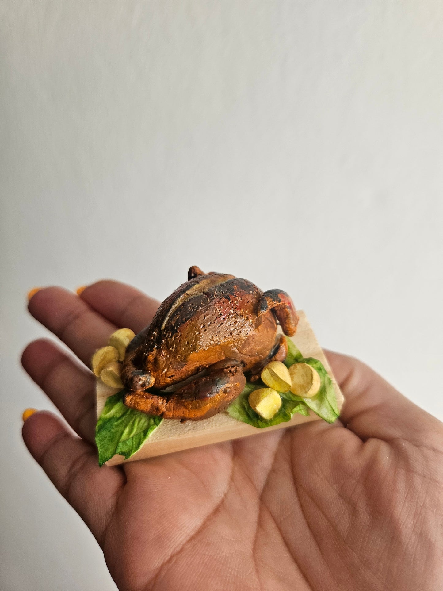 Polymer Clay Miniature Broiled Turkey